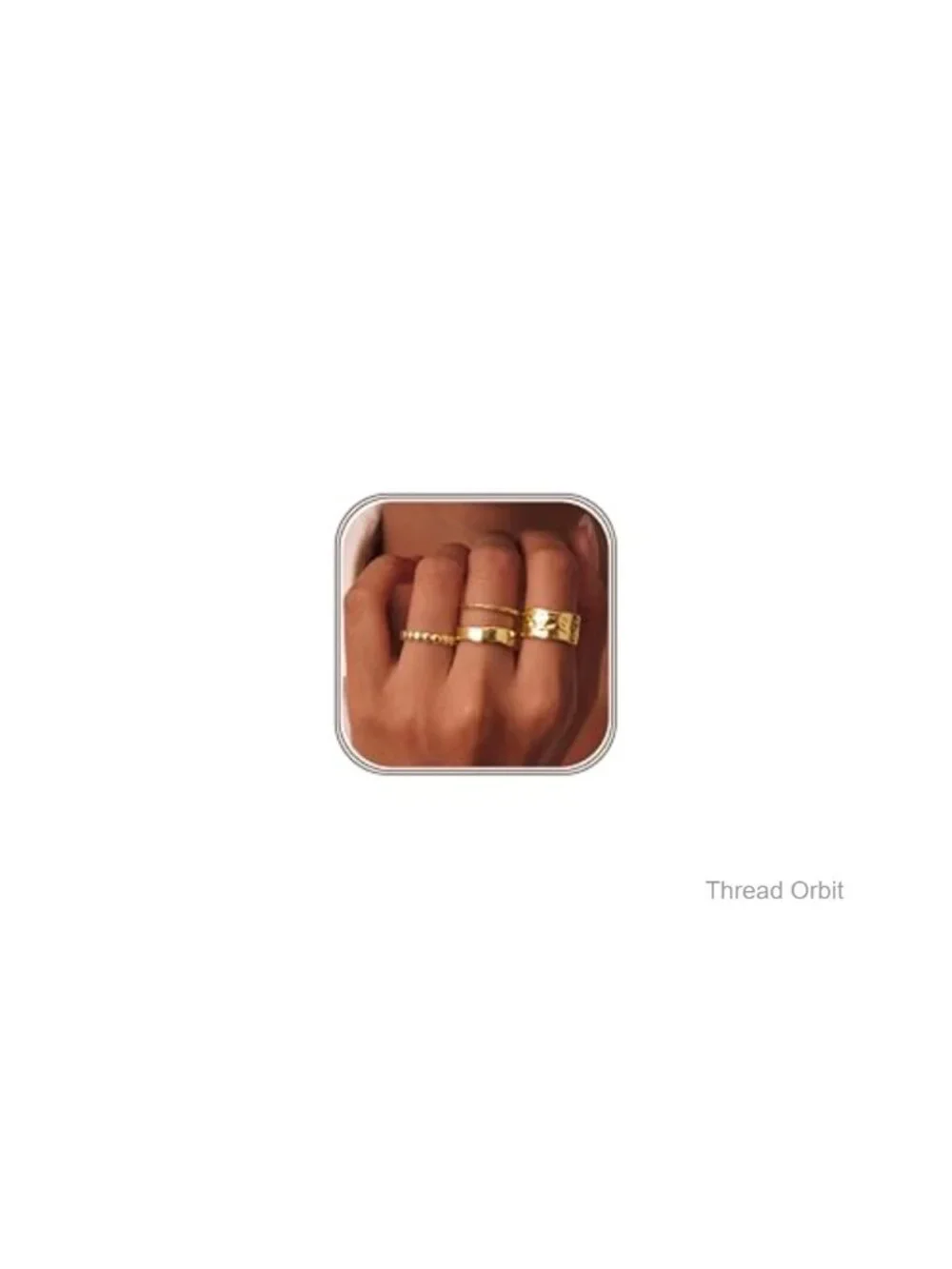 4pcs Chunky Stacking Rings Set - 14K Gold Plated Non Tarnish Stackable Bands